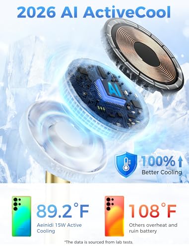 Aeinidi Super Fast Strong Magnetic Wireless Charger for Samsung - color: WhiteGold, size: 15W