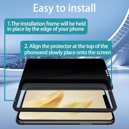Slanku 3Pack Privacy Screen Protector for iPhone 11/XR Tempered Glass Frame - size: 11/XR