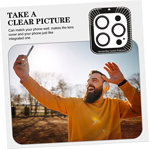 Veemoon Tempered Camera Lens Protector for Scratch Phone Lens Protective Film and Wear Resistant Cover with Dust Design Dark Purple