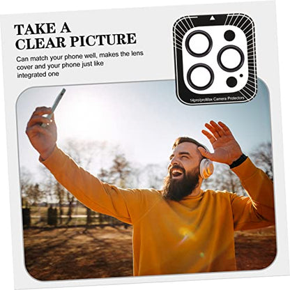 Veemoon Tempered Camera Lens Protector for Scratch Phone Lens Protective Film and Wear Resistant Cover with Dust Design Dark Purple