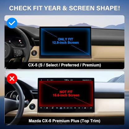Dual-End Car Phone Holder for 2026 Mazda CX5 CX-5 Accessories 12.9 Screen - size: For 26 Mazda CX5, 12.9-Inch