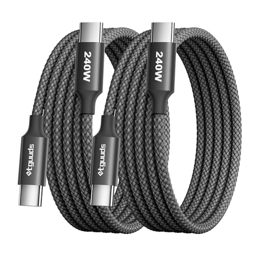 etguuds 240W USB C to USB C Cable 3ft, 2-Pack C to C Cable Fast Charging - size: 3ft