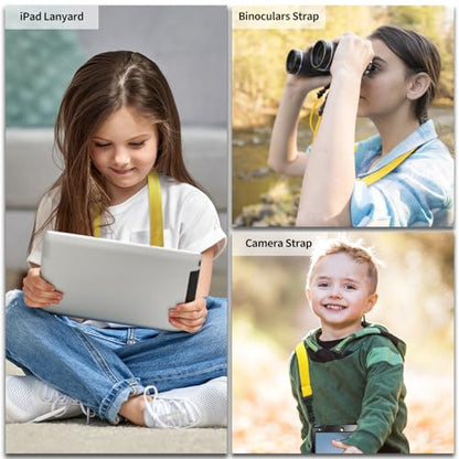 FIEIL 5 Pack Nylon iPad Strap, Adjustable Camera Neck Strap, Comfortable Shoulder Strap for iPad, Cellphone Tablet, Camera, Laptop, Binocular, Luggage Bag(Bright Yellow Universal Neck Lanyard) - size: 5 Pack Bright Yellow