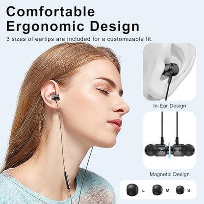 USB C Headphones for Samsung Galaxy S24 S23Ultra FE S22, USB C Earphones Wired with Mic Stereo Type C Headphones Magnetic in-Ear Type C Earbuds for Galaxy A55 A16 A35 ipad iPhone 16 15