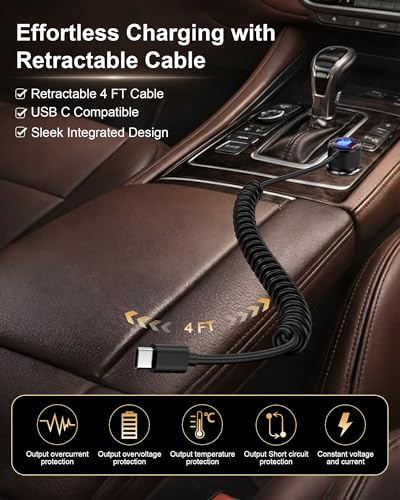 78W USBC Cigarette Lighter Car Charger Fast Charging Adapter for Galaxy S26