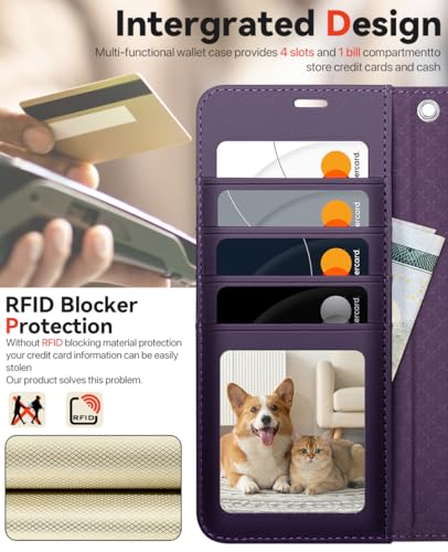OCASE for Samsung Galaxy S26 Ultra Detachable Wallet Case with Card Holder, [2 in 1] PU Leather Flip Folio Case with RFID Blocking Stand Wrist Strap Shockproof Phone Cover 2026, Dark Purple - color: Dark Purple, size: Samsung Galaxy S26 Ultra