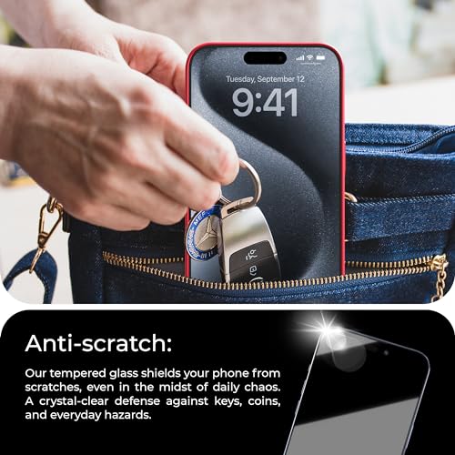 Deppa Privacy Screen Protector for iPhone 15 Plus / 16 Plus (6.7") 2 Pack | Anti-Spy | Anti-Fingerprint | Bubble-Free | Easy Installation | Ultra-Resistant - size: iPhone 15 Plus/iPhone 16 Plus (6.7")