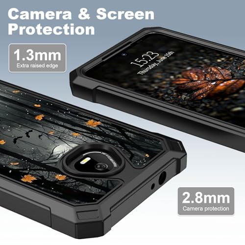 for Schok Volt Sv67q Sv67332 Case with Screen Protector, Military Grade Drop Protection, Dual Layer Hybrid Shockproof Protection TPU Phone Case for Schok Volt Sv67q, Spooky Halloween - color: Spooky Halloween
