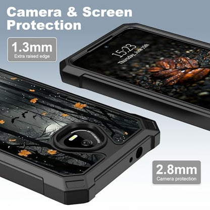 for Schok Volt Sv67q Sv67332 Case with Screen Protector, Military Grade Drop Protection, Dual Layer Hybrid Shockproof Protection TPU Phone Case for Schok Volt Sv67q, Spooky Halloween - color: Spooky Halloween