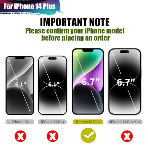 Battery Case for iPhone 14 Plus, 5000mAh Rechargeable Extended Battery Charging Charger Case, Add 100% Extra Juice (6.7 Inches) Black