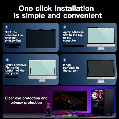 2 Pack Magnetic Hanging Computer Privacy Screen 22'' for 16:10 Aspect Ratio - color: 2 Pack Magnetic Hanging 22 Inch for 16:9