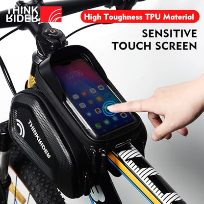 ThinkRider Bike Bag 2L Frame Front Tube Cycling Bag Bicycle Waterproof Phone Case Holder 7 Inches Touchscreen Bag Accessories