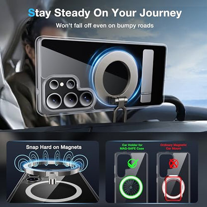 for Samsung Galaxy S25 Ultra Case with MagSafe - color: Clear, size: Galaxy S25 Ultra with Stand
