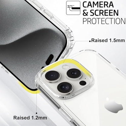 Case for iPhone 16Pro 6.3-Inch, Non-Yellowing, Drop Protection, Anti-Scratch, Transparent Hard Back Phone Cover - Crystal Clear