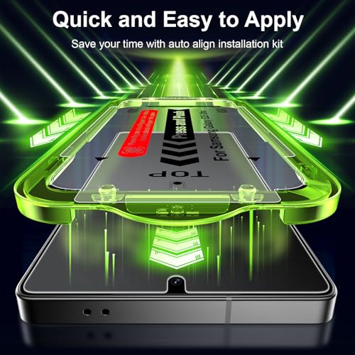 Esanik for S25 Ultra Anti Reflective Screen Protector, Anti-Glare & Fingerprint Unlock Compatible, Matte PET Film [Non-Glass], Auto-alignment Frame, Anti-Fingerprint, Smooth as Silk, 2+2 Pack - size: S25 Ultra-6.9 inch
