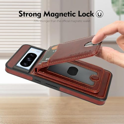 SkyEagle for MagSafe Google Pixel 8 Pro Wallet Case,Brown - color: Brown, size: Google Pixel 8 Pro 6.7"