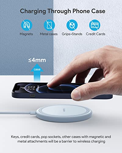 Wireless Charger, 15W Max Fast Wireless Charging Pad 2-Pack Compatible with iPhone16/16Plus/16Pro/16ProMax/iPhone15/15Pro/15Plus/14/13/12/Samsung S24 /S24Ultra/S23Ultra/S22/S21,AirPods Pro 2 Blue - color: Blue