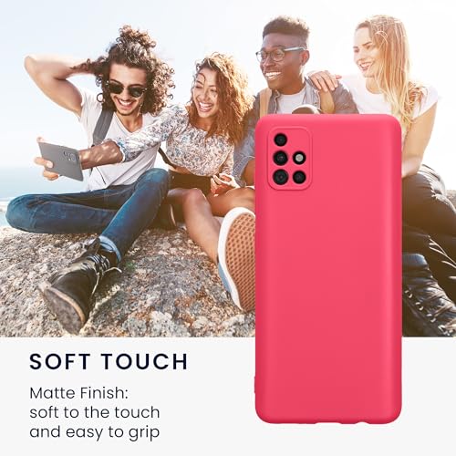 kwmobile Case Compatible with Samsung Galaxy A51 Case - Protective Slim TPU Phone Cover - Soft Matte Finish - Neon Pink - color: neon pink, size: Galaxy A51