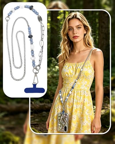 Phone Lanyard, On-the-Go Universal Crossbody Strap Neck Lanyard with Phone Tether Patches for Most Cellphones - color: S