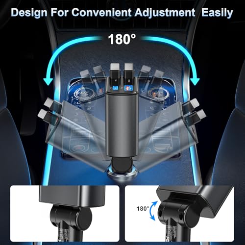 Retractable Car Charger USB C Fast Charging，4 in 1 Car Adapter - color: 1-Pack