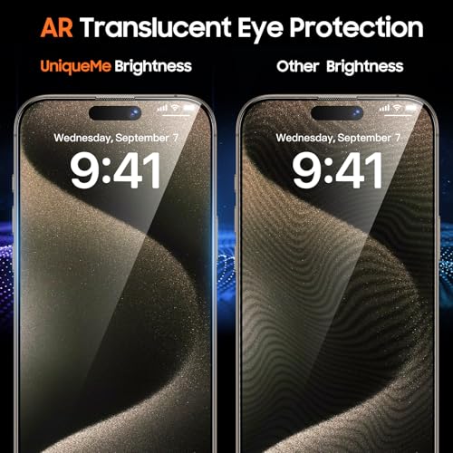 UniqueMe 360° Privacy Screen Protector for iPhone 15 Pro Max - 6.7 inch - size: 15 Pro Max 6.7 inch