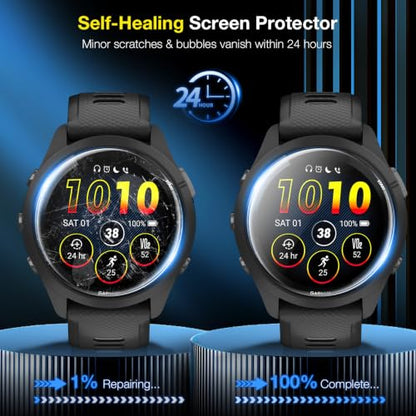 LK 3 Pack for Garmin forerunner 265 Screen Protector, Self-Healing TPU - size: 46mm