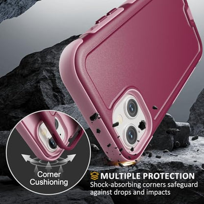 Follaroma Magnetic for iPhone 14 Plus Case, Heavy Duty Cases, Purple Pink | Compatible with MagSafe, Heavy Duty Shockproof,Military-Grade Anti-Drop Protective,Dual Layer Magnetic Protection Phone Cover - color: Purple Pink, size: iPhone 14 Plus 6.7''