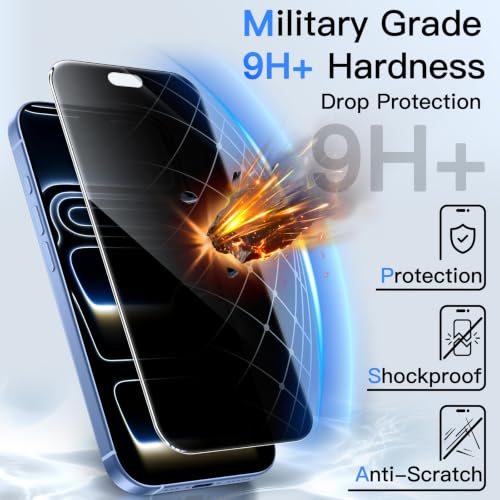 JETech Privacy Screen Protector for iPhone New Pro, 2-Pack - size: iPhone NEW Pro