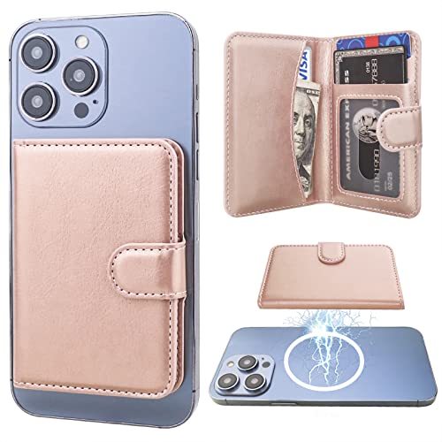 Bocasal for MagSafe Card Wallet for iPhone, Rose Gold - color: Rose Gold