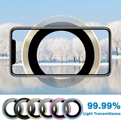 Compatible with iPhone 14 Pro / 14 Pro Max Camera Lens Protector, Anti-Scratch Lens Cover 9H Tempered Glass Metal Camera Screen Protector Shockproof Camera Ring -3 Pcs Purple - color: Purple