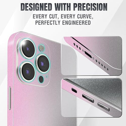 2Pcs Skin Wrap Compatible for iPhone 15 Pro – Slim Decal Vinyl Protective Film for Sides & Back – Sleek Fit, Premium Look – Compatible with All iPhone 15 Pro Cases - Nardo Gray - color: Nardo Gray