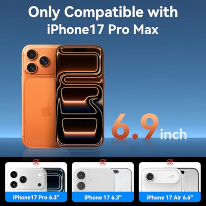 Elecshion 4 Way 360° Anti Spy for iPhone 17 Pro Max Privacy Screen Protector + Camera Lens Protector (2+2), Auto-Align Kit, 10X Military Shatterproof Anti Peep Tempered Glass Film for 17 Pro Max - size: iPhone 17 Pro Max