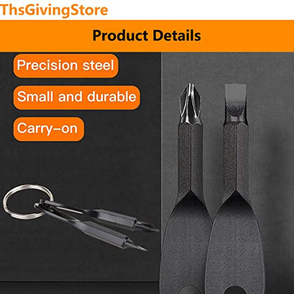 10PCS Pocket Keychain Screwdriver Tools Set, Outdoor Tool Gadgets Kit Travel Screwdriver Keychain with Key Ring for Dad Gift, Electrician, DIY