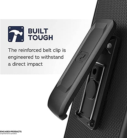 Encased Rebel Designed for iPhone 13 PRO Belt Clip Case (2021) Protective Shockproof Case with Holster (Ocean Blue) - color: Blue, size: iPhone 13 Pro