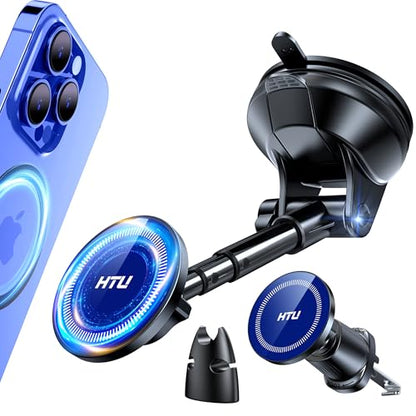 HTU【Military-Grade 85LBS Strongest Suction Upgraded for Magsafe Car Mount - color: Dark Blue