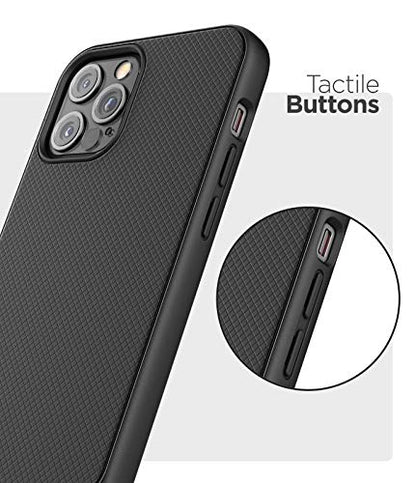 Encased Compatible with iPhone 12 Belt Clip Case (Thin Armor) Slim Grip Cover with Holster - Black - size: iPhone 12