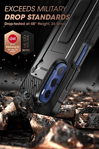 SUPCASE for Moto G Stylus 5G Case (2022) with Screen Protector &Stand,Black | Built-in Kickstand, 360° Rotating Belt Clip, Heavy Duty Rugged Phone Case, Military-Grade Protection, Unicorn Beetle Pro