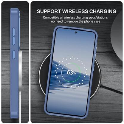 BENTOBEN Magnetic for Samsung Galaxy S24 Plus Case [Compatible with Magsafe] Translucent Matte Slim Thin Shockproof Anti-Yellow Women Men Protective Phone Cover for Samsung S24 Plus 6.7" 2024, Blue - color: Blue