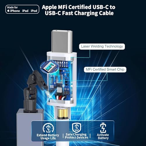 iPhone 17 16 15 Charger Fast Charging 10FT, 2 Pack 20W USB C Wall Charger Fast Charging Block with Long Type C Charging Cable Compatible with iPhone 17/Pro/Pro Max/17 Air/ 16/16 Pro/16 Pro Max/15/Plus