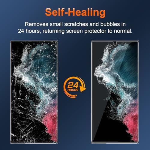 [3 Pack] for S22 Ultra Screen Protector Flexible TPU, Fingerprint Unlock, Scratch Resistant, Easy Installation, Case Friendly, Bubble Free - size: Samsung Galaxy S22 Ultra