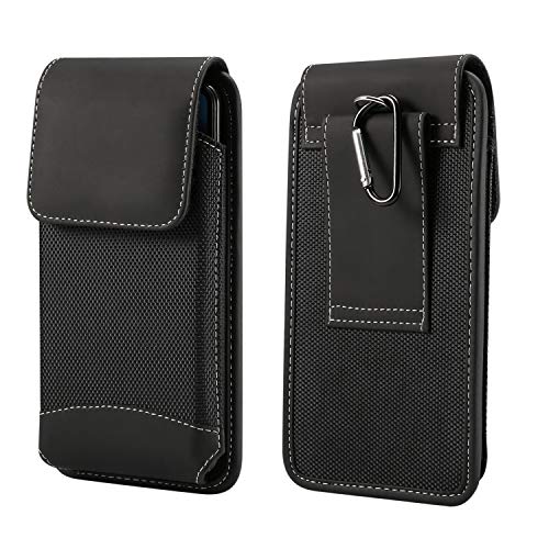 Cell Phone Holster Case Belt Loop Phone Pouch Holder for Motorola Moto G Power 5G 2024 2025 G Play 2023 G Stylus 5G 2022 2021 G Pure G9 Power Edge 2021 Galaxy A05 A06 A14 S21 Ultra Nokia G400 G50 (XL)