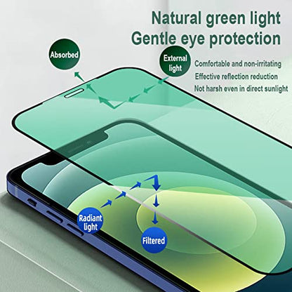 3 Pack Anti-Blue Light Screen Protector for iPhone 12 - size: iPhone 12