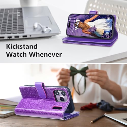 Varikke Wallet Case for iPhone 17 Pro Compatible with Magsafe, Dark Purple - color: (Compatible with MagSafe) Dark Purple, size: iPhone 17 Pro 6.3"