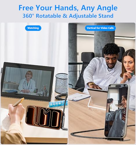 240W USB C to USB C Cable 2Pack 5FT with Desktop Stand - color: Black
