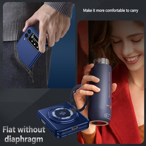 Magnetic Case for Samsung Galaxy Z Flip 3, [Compatible with MagSafe] Military Grade Shockproof Slim fit Samsung Z Flip 3 Phone Case with Magnetic Ring Kickstand Blue - color: Blue, size: Samsung Galaxy Z Flip 3