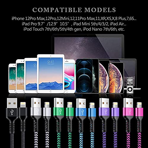 iPhone Charger [6ft 6Pack] Apple Certified Lightning Cable Fast Charging - color: 6Pack Lightning Cable