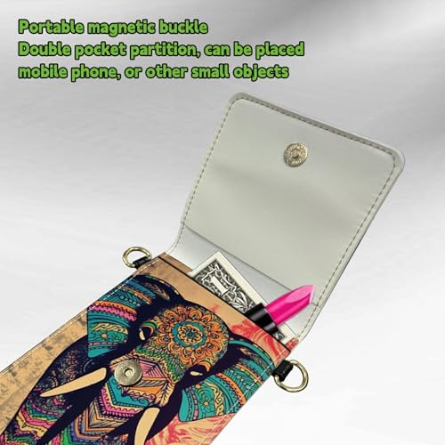 Small Crossbody Bags with Adjustable Shoulder Strap - color: Bohemian Elephant