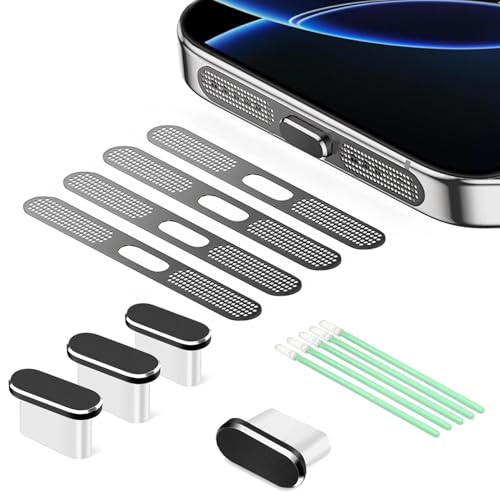iPhone Charging Port Plugs & Speaker Cleaning Kit，Dustproof Protection for iPhone 14/15/16 Series