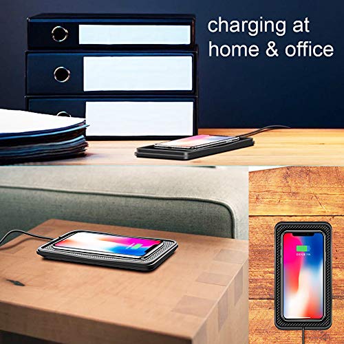 POLMXS Wireless Charger Car Charging pad 15W Fast Wireless Phone Charger Cell Phone Flat Charging mat Compatible with iPhone 11/12/12/14/15 Galaxy S21/S22/S23/24 NOTE10(C3Y)