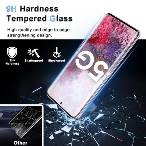 3 Pack for Samsung Galaxy S20 Screen Protector | Fingerprint Compatible, 9H Tempered Glass Full Coverage, Anti-Scratch, Case Friendly, HD Clear, Bubble-Free - size: 6.2 Inch-Galaxy S20